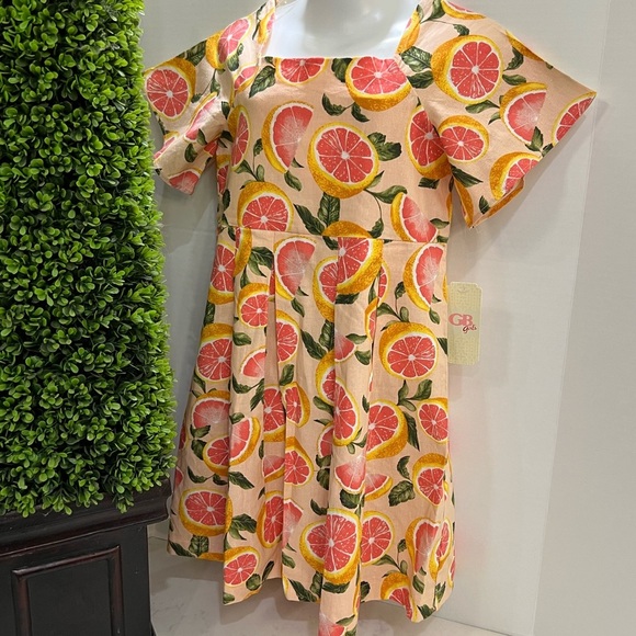Fruit Print Kids Dress - Picture 1 of 11